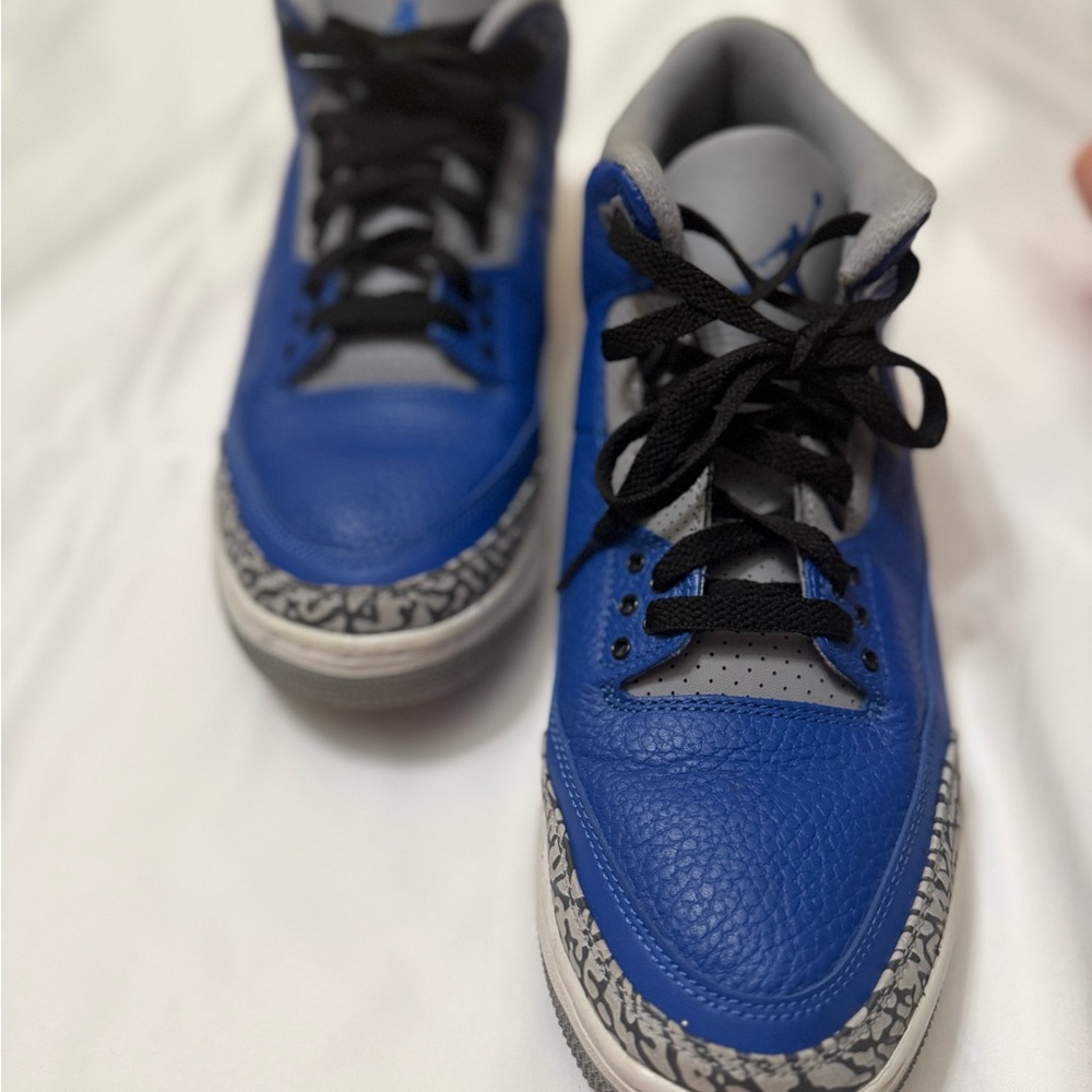 Air Jordan 3 Retro varsity Royal Cement size 12 Mens Blue Black Sneakers - Picture 7 of 11